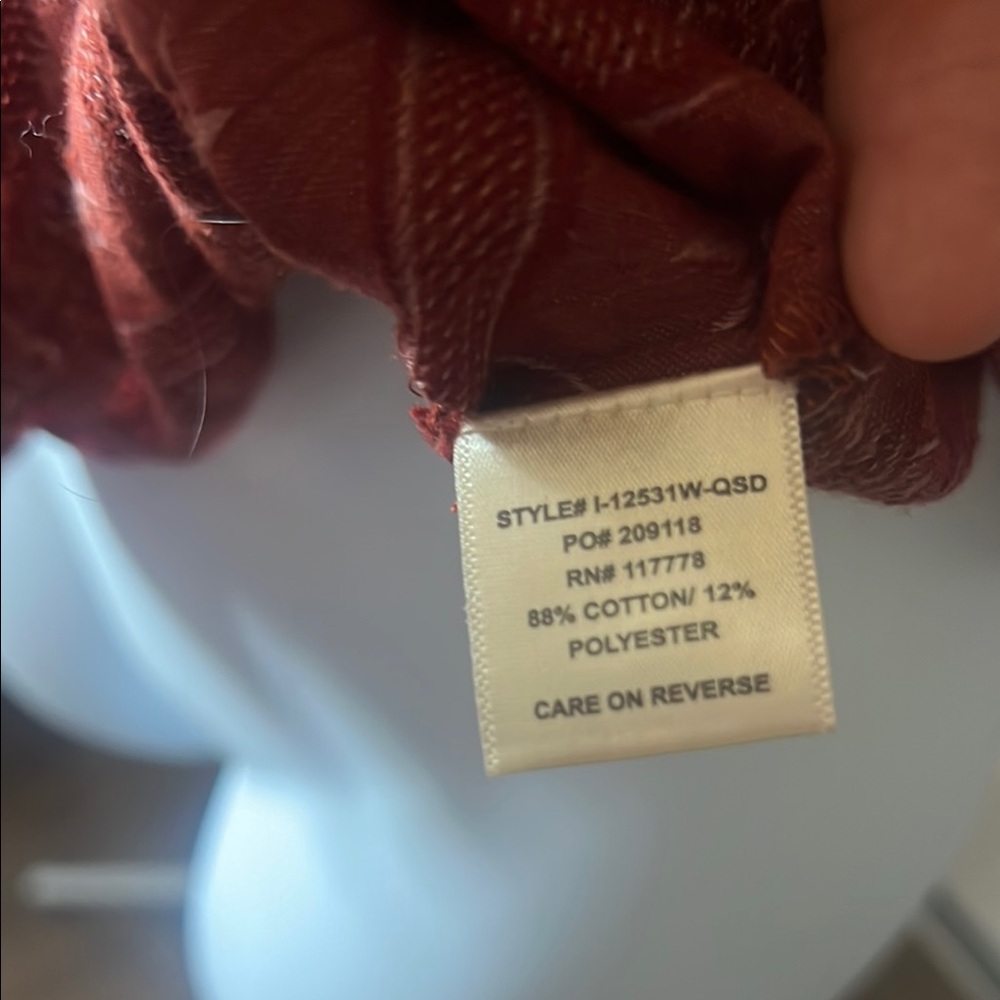 Rust Button-Up Women's Top - Picture 11 of 11